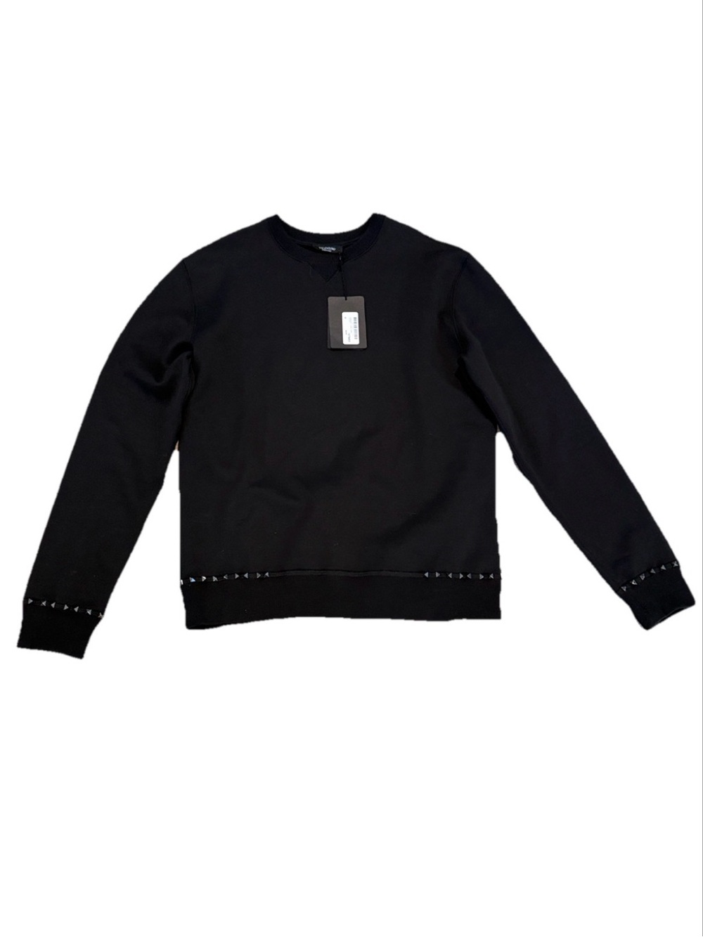 Valentino Rockstud Black Crewneck Sweatshirt Stud Detail Men’s Med/Women’s Large
